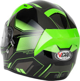 Vcan H128 Full Face Motorcycle Helmet - Helvet Green